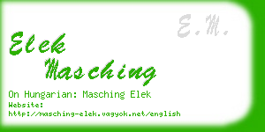 elek masching business card